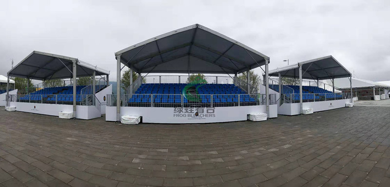 绿蛙看台参与香港赛马会从化马场纯演示性速度马术比赛活动